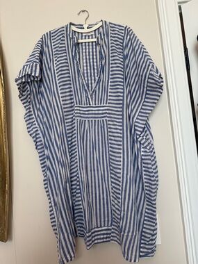 Tuckernuck Blue and White Striped Swim Coverup
